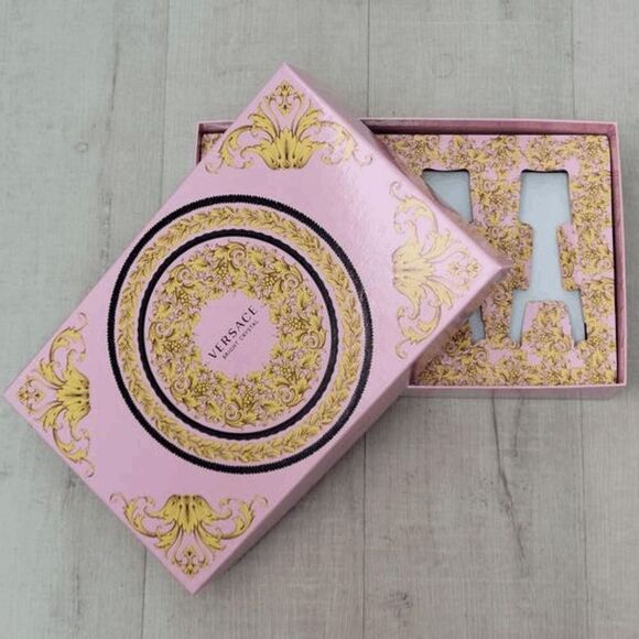 VERSACE Bright Crystal EMPTY Authentic Large Pink Gift Box 13,5" x 8,5 x 3" - Picture 3 of 9